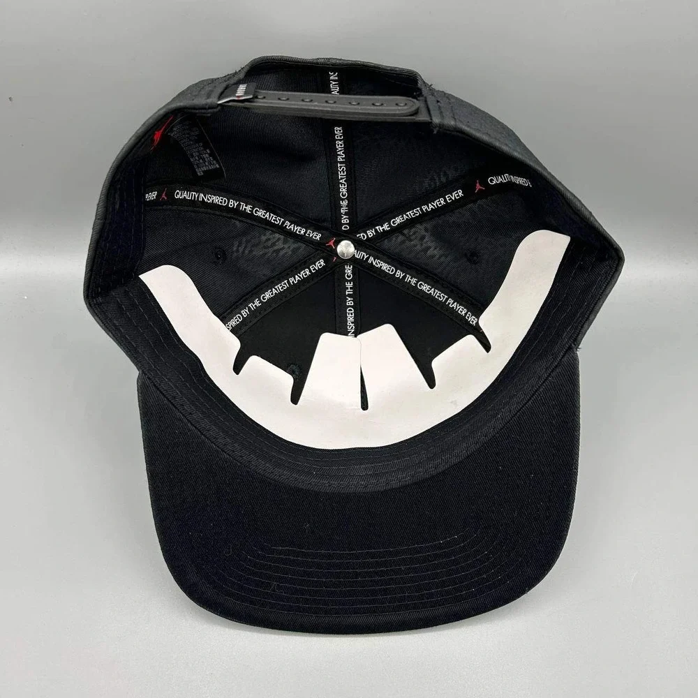 Air Jordan Hat Men‎ Black Cement Elephant Metal Logo Jumpman Snap Back Cap New